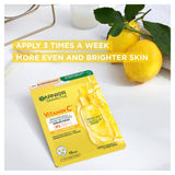 Garnier brightening and super hydrating vitamin c sheet mask 28g, UK version