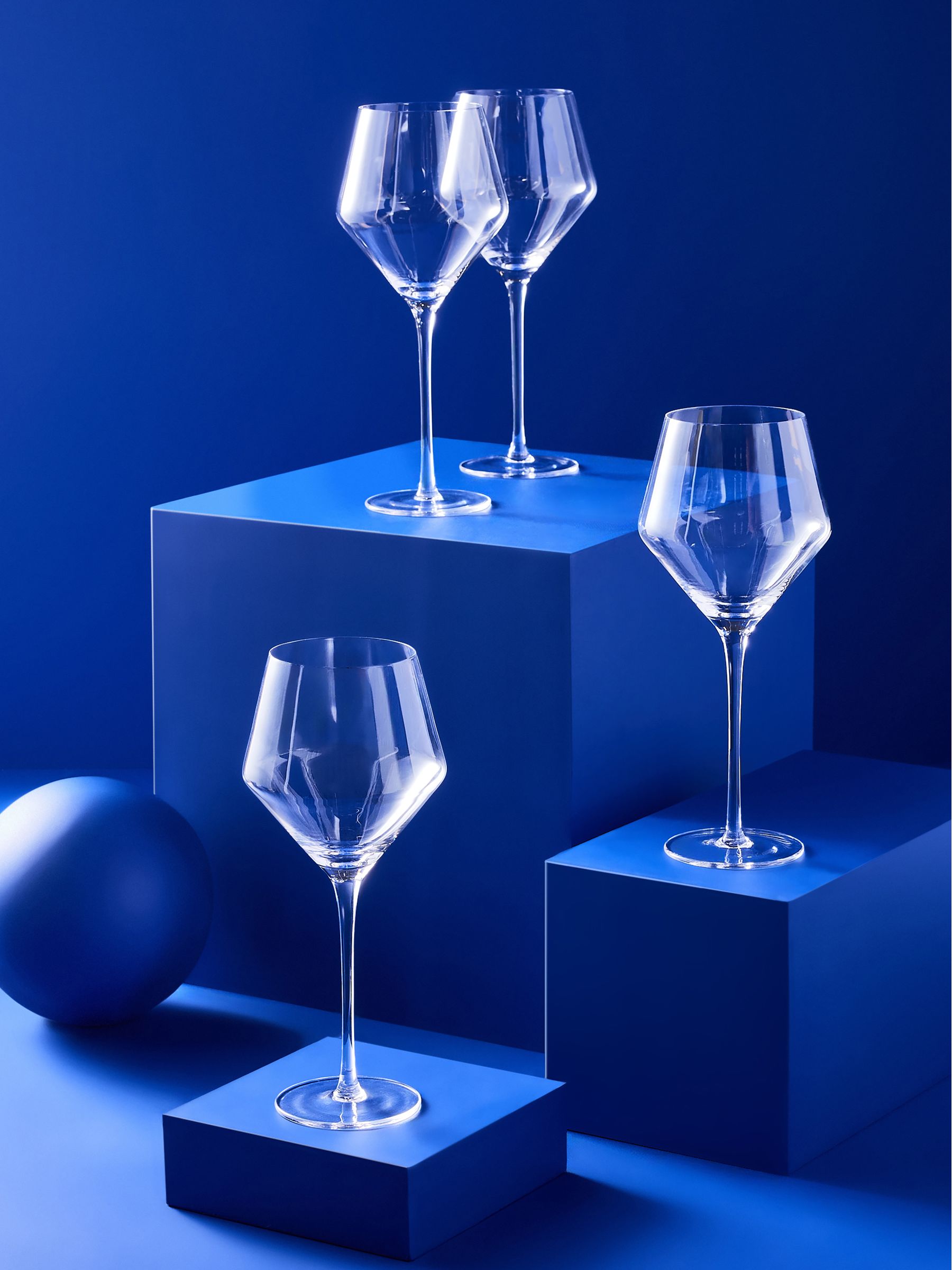 MADE.COM Velma crystal wine glasses set of 4, imported from the UK