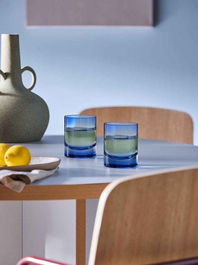 MADE.COM Blue & Green Juno Tumbler Glasses
