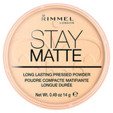 Rimmel London Stay Matte Pressed Powder 001 Transparent 14g (British brand)