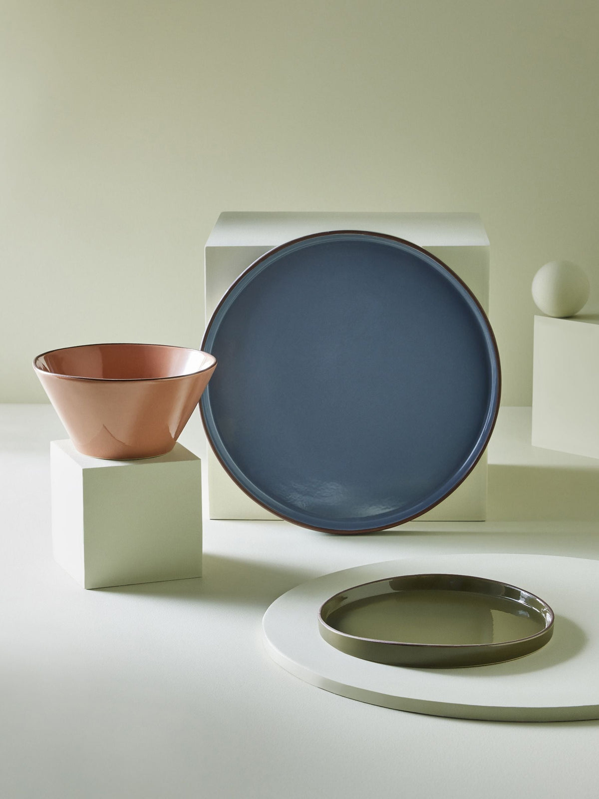 MADE.COM Millo mixed colour dinner set 12 piece, imported from the UK