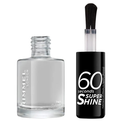 Rimmel London clear nail polish 740 Clear 8ml, imported from the UK