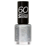 Rimmel London glitter nail polish silver 8ml, imported from the UK