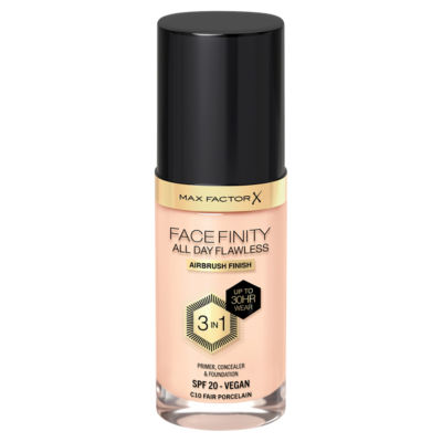 Max Factor Foundation 10 Fair Porcelain 30ml, imported from the UK