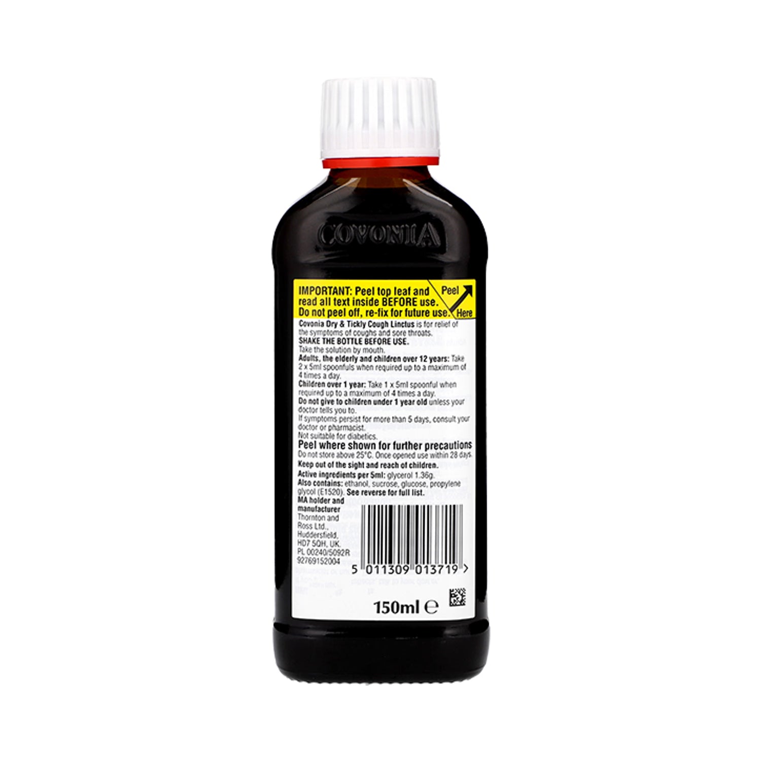 Covonia Dry & Tickly Cough Sugar Free 1.36/5ml Oral Solution 150ml
