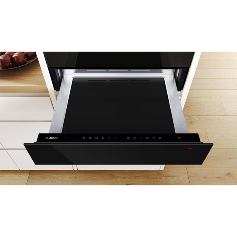 Bosch warming drawer in black - British product