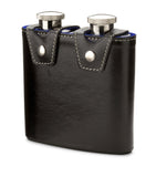 Aspinal of London double leather hip flask - British product