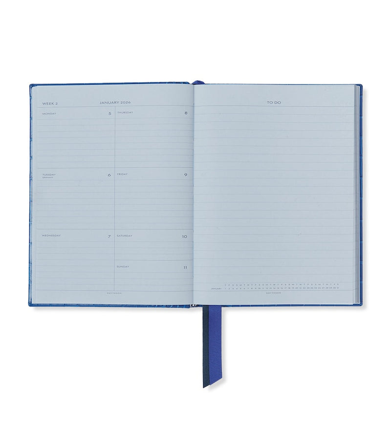 Smythson Mara Leather Dateless Soho Planner 2026, 19.5cm x 14cm (British brand)