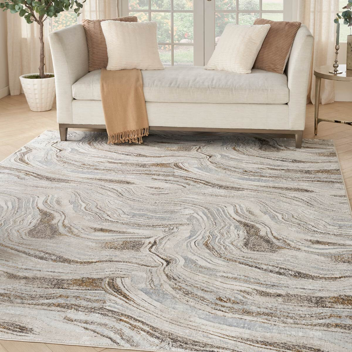 Nourison Glitz Marble area rug in multiple sizes, UK version