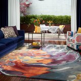 Nourison Prismatic Fiery Sensation area rug, imported from the UK