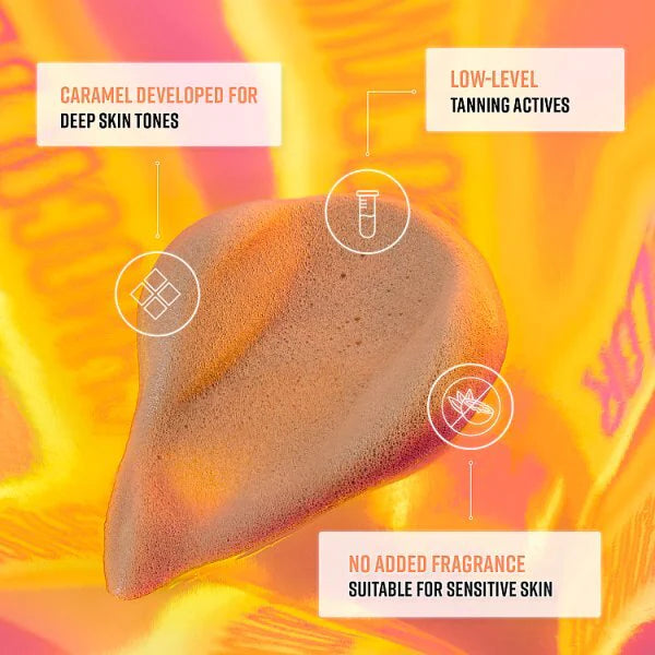 Technocolor Self Tanning Foam Caramel 200ml, imported from the UK