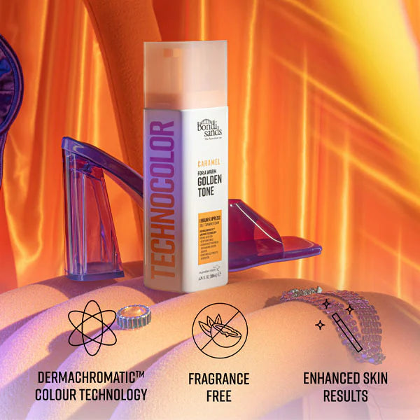 Technocolor Self Tanning Foam Caramel 200ml, imported from the UK