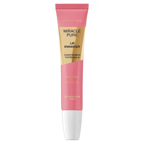 Max Factor Lip Enhancer Gloss Vital Rose 12ml, imported from the UK