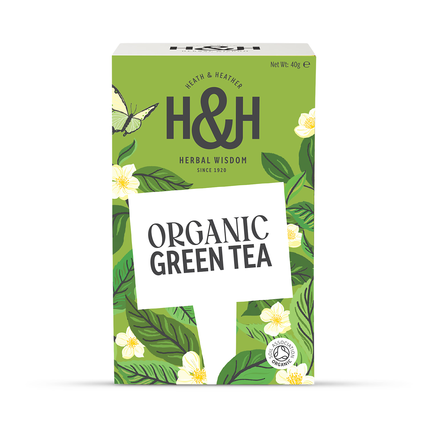 Heath & Heather Organic Green Tea 20 Tea Bags