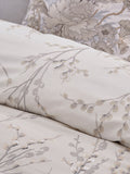 Laura Ashley Grey Dove reversible sateen Pussy Willow duvet cover and pillowcase set, UK version