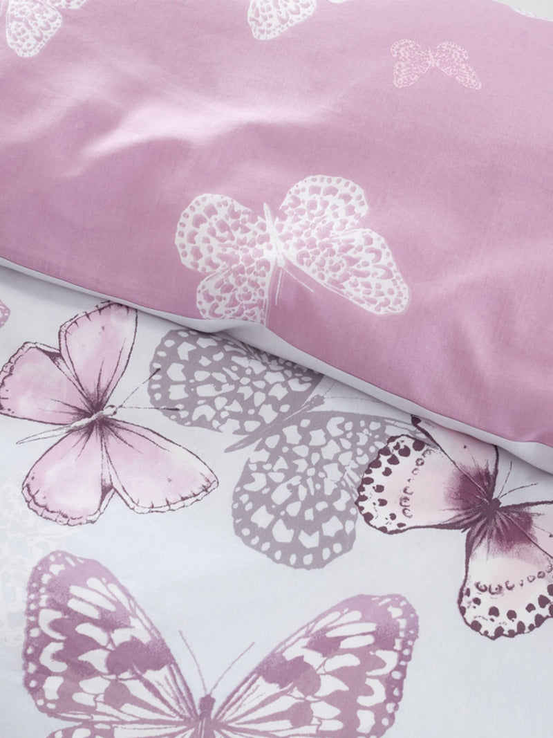 Catherine Lansfield Purple Scatter Butterfly Duvet Cover and Pillowcase Set