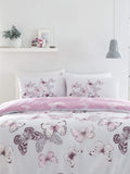 Catherine Lansfield Purple Scatter Butterfly Duvet Cover and Pillowcase Set