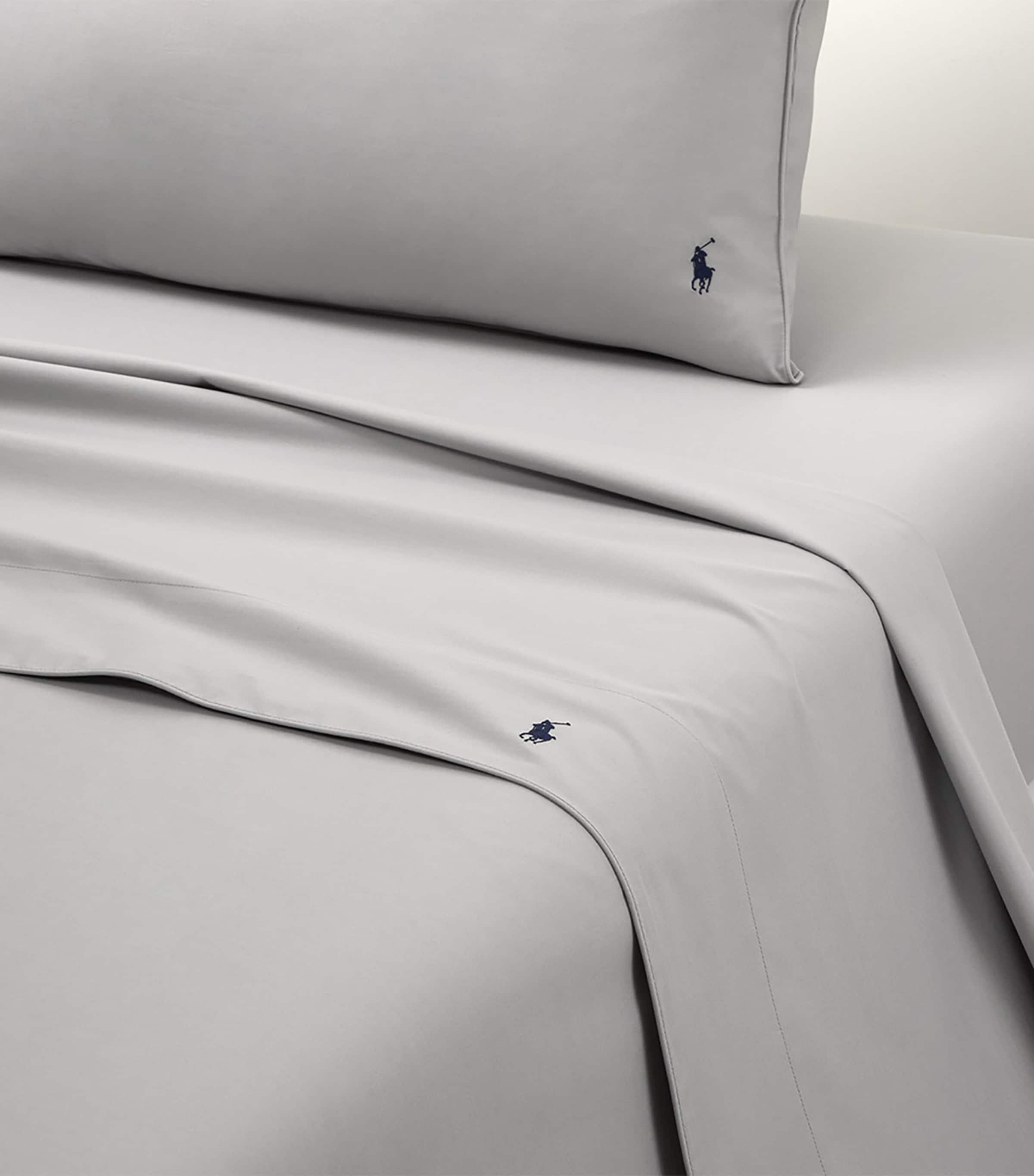 Ralph Lauren Cotton Polo Player King Flat Sheet 270cm x 280cm, imported from the UK