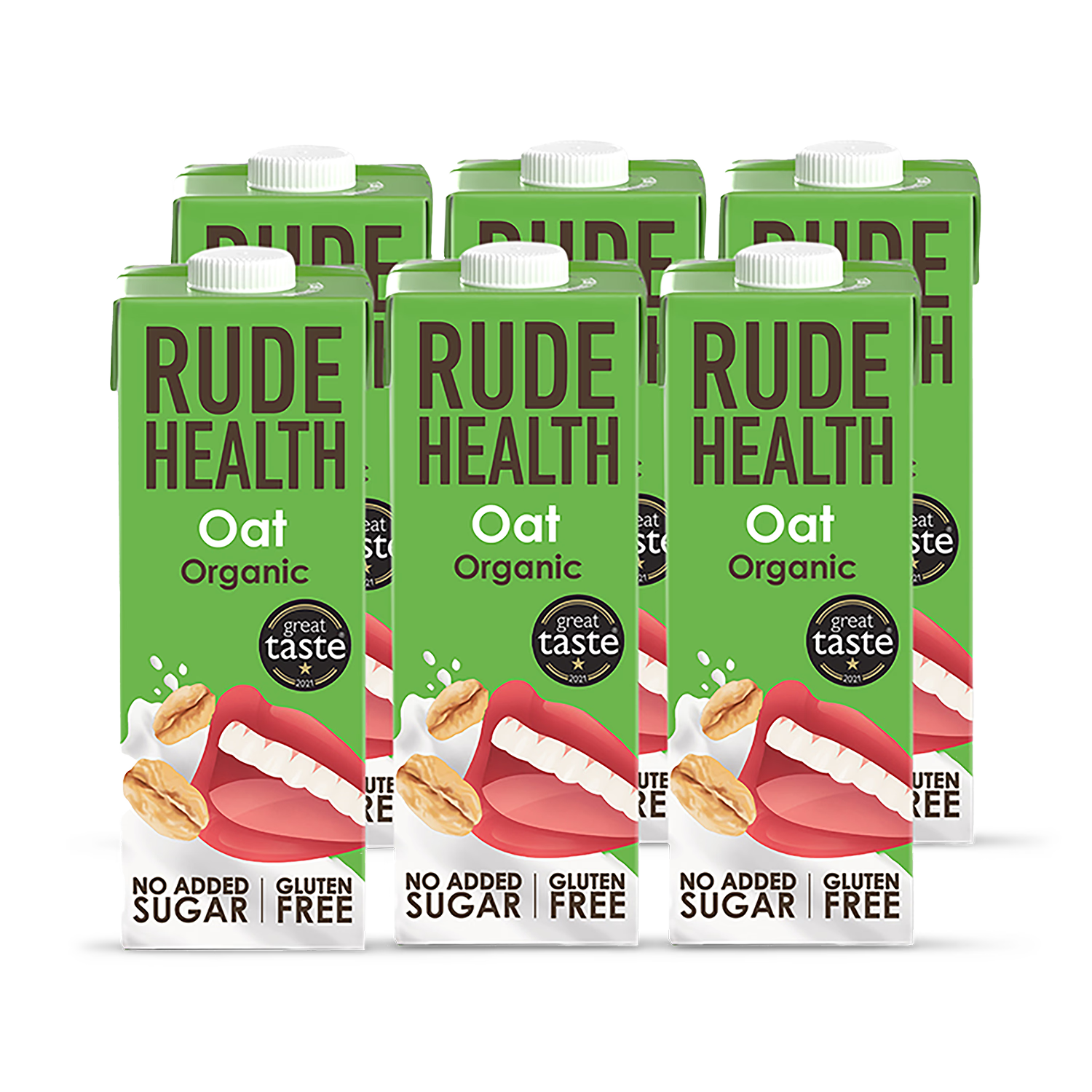 Rude Health Organic Oat Drink 6 x 1L, imported from the UK