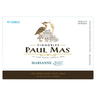 Paul Mas Marsanne White Wine 75cl, imported from the UK