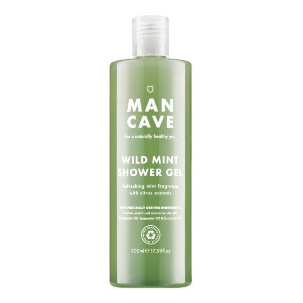 ManCave Wild Mint Shower Gel 500ml, imported from the UK