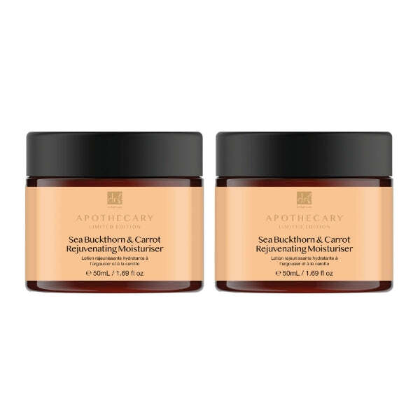 Dr Botanicals Sea Buckthorn Carrot Moisturiser 50ml x 2 - British product