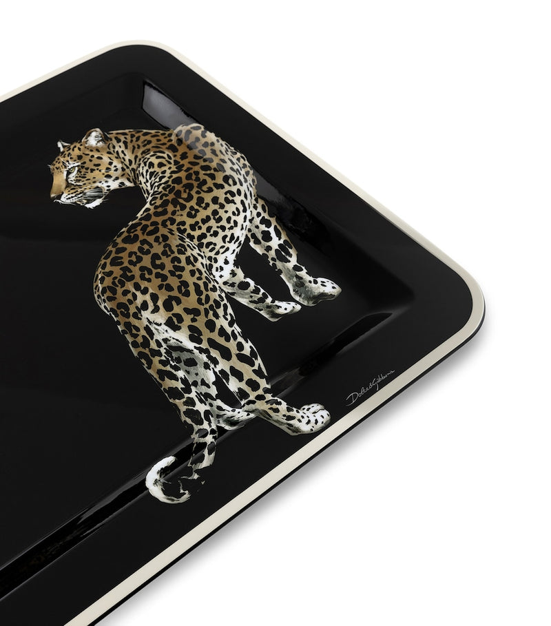 Dolce&Gabbana Casa Wooden Leopard Tray