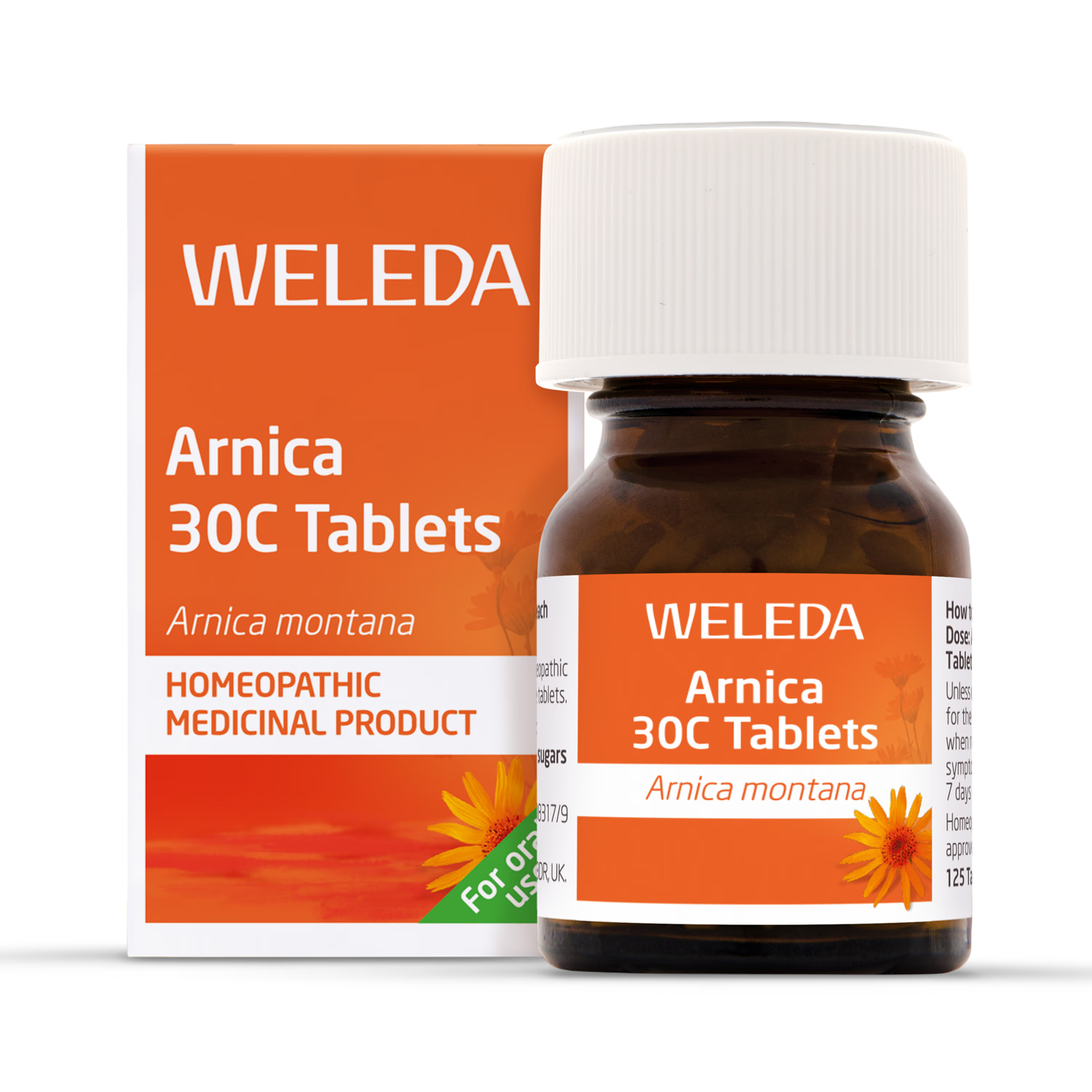 Weleda Arnica 30c homeopathic relief tablets 125 (British brand)
