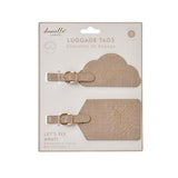 Danielle Creations Taupe Luggage Tags 2 Pack - British product