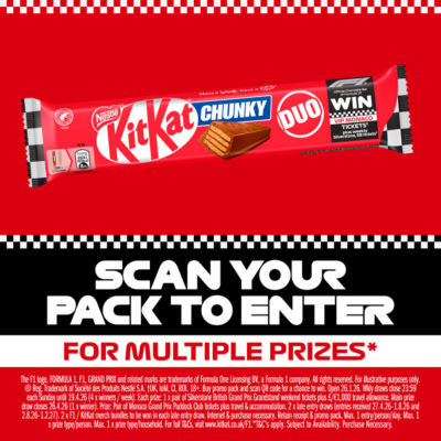 Kit Kat F1 Chunky Duo milk chocolate bar 64g, UK version