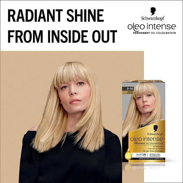 Schwarzkopf Oleo Bright Blonde hair dye shade 9-10 (British brand)