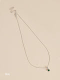 Sterling silver hexagon birthstone necklace (British brand)