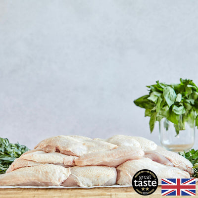Herb Fed Free Range Skin On Chicken Breasts 8kg