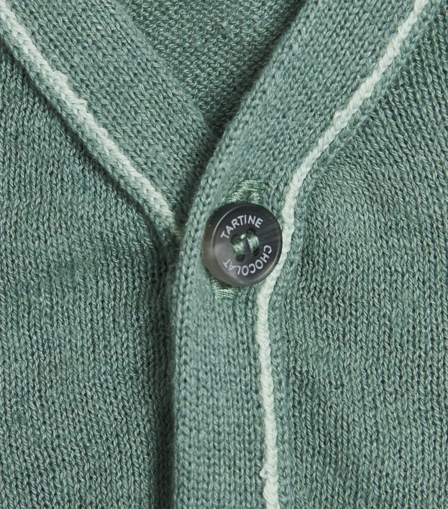 Tartine et Chocolat linen-cotton V-neck cardigan for children (British brand)