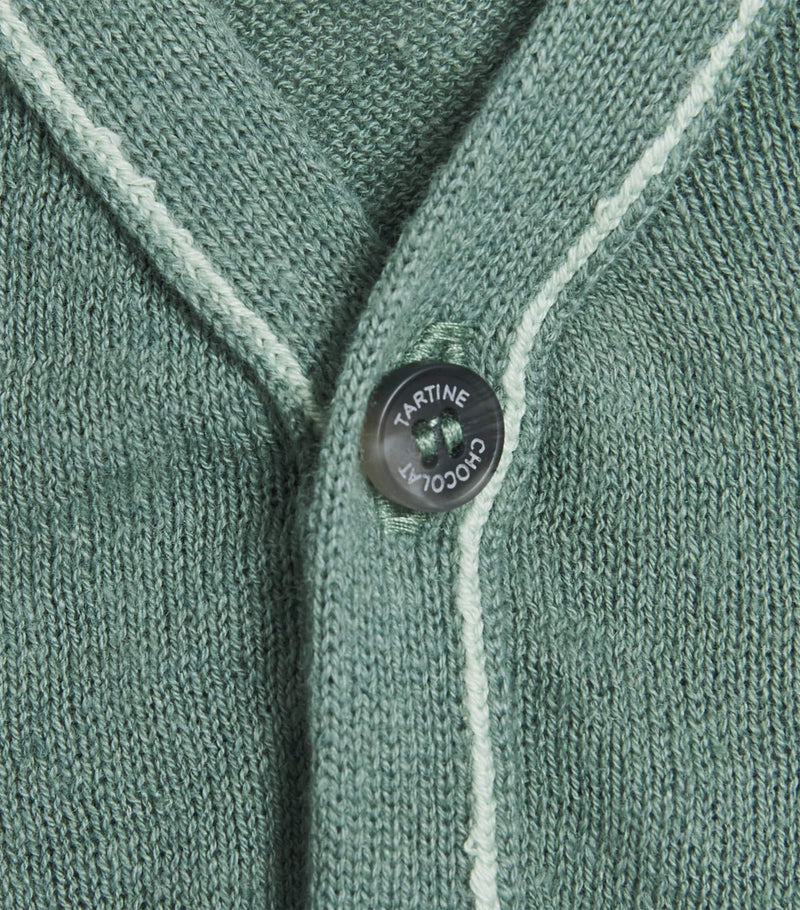 Tartine et Chocolat linen-cotton V-neck cardigan for children (British brand)