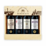 Bordeaux wine gift pack 4 x 75cl - British product