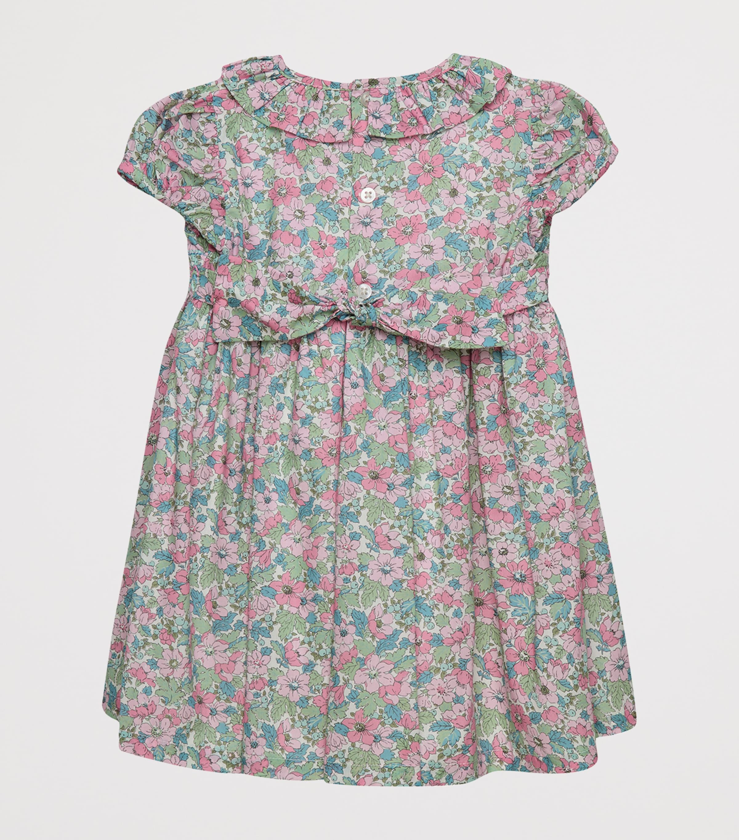 Trotters cotton smocked Liberty print dress 3-24 months (British brand)