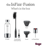 Sage sparkling drink maker with 1L bottle and FusionCap (British brand)