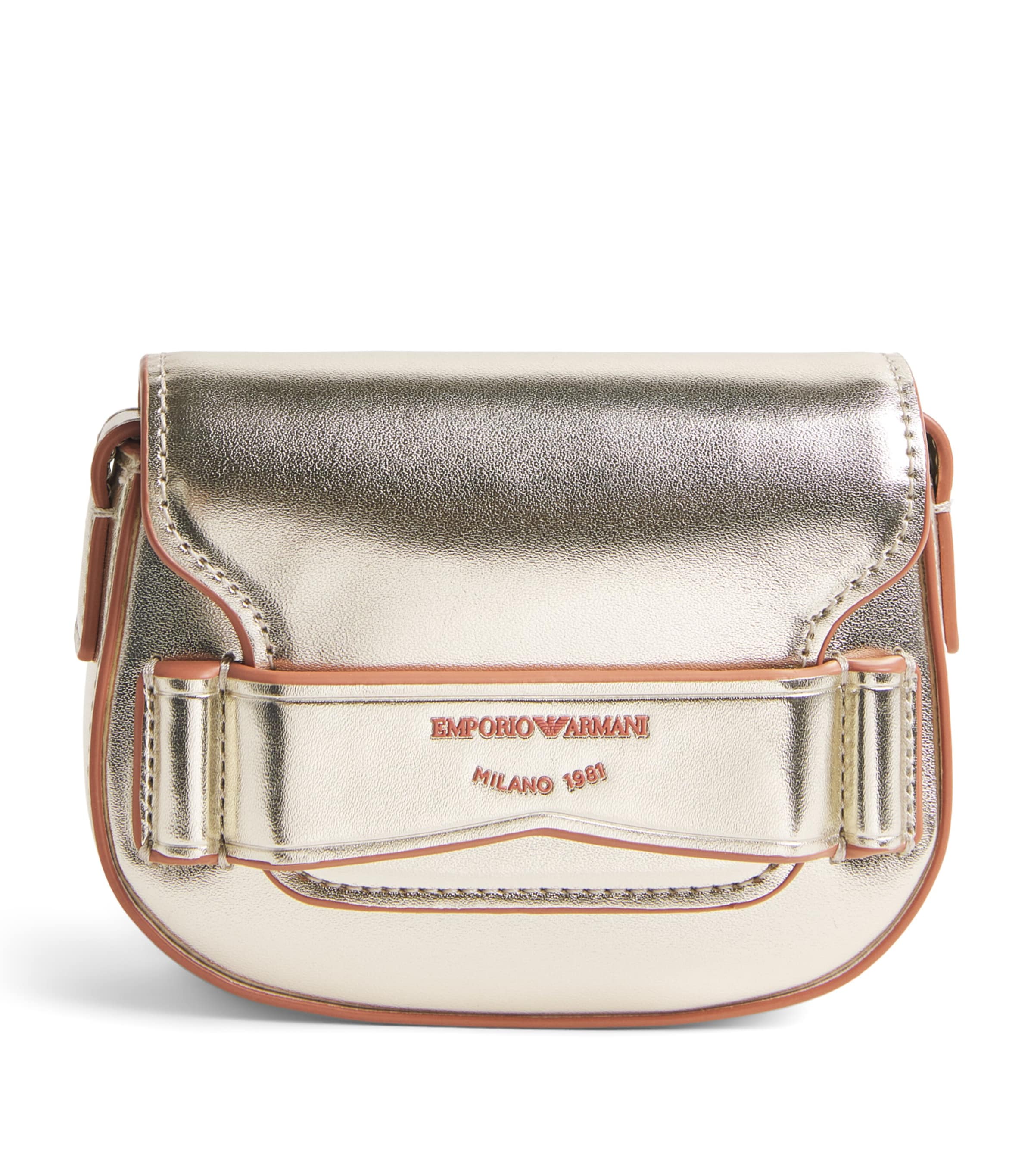 Emporio Armani Kids Metallic-Coated Shoulder Bag
