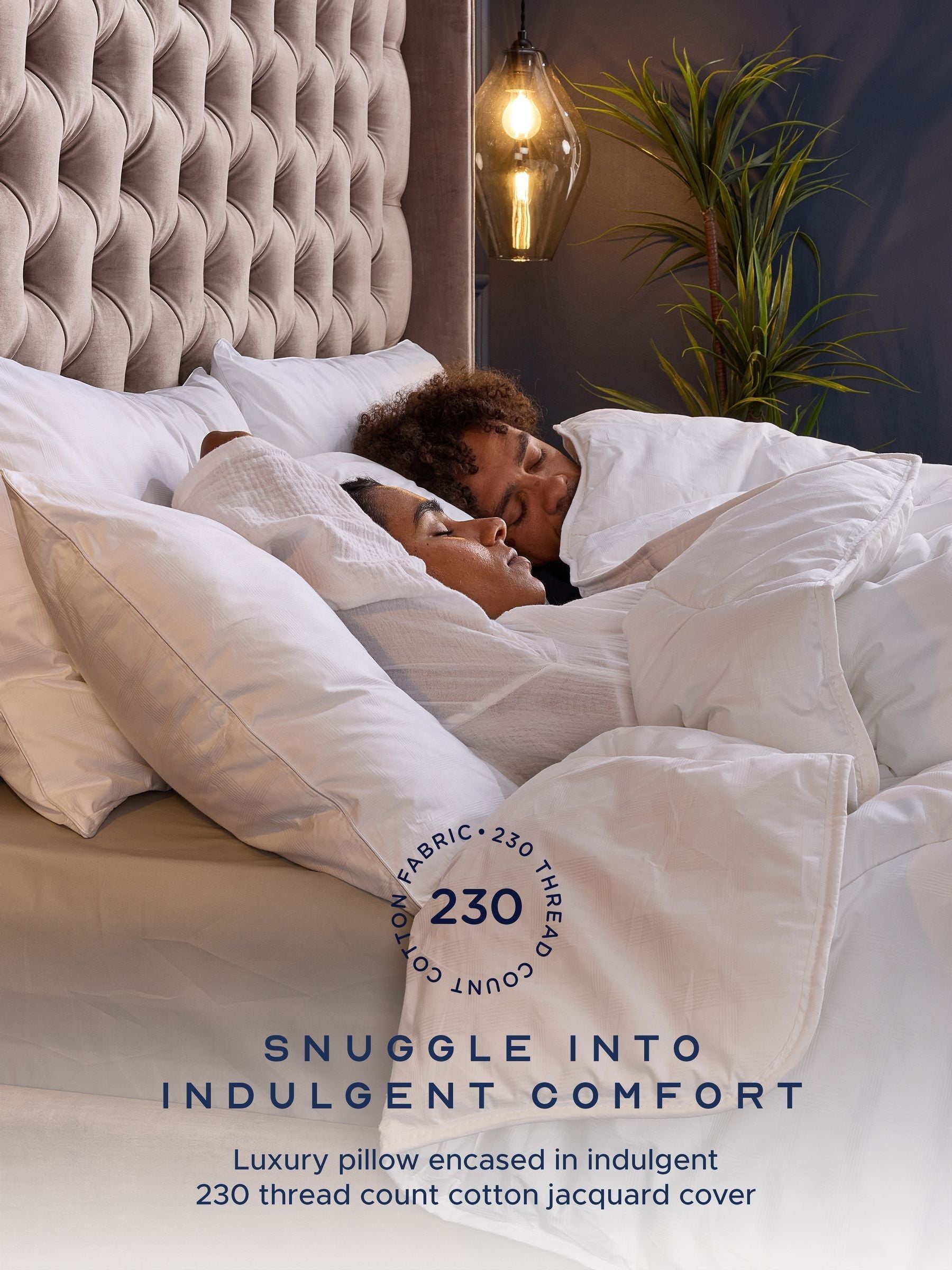 Snuggledown medium back sleeper white pillow (British brand)