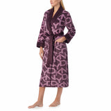DKNY women's shawl collar long plush robe - British product