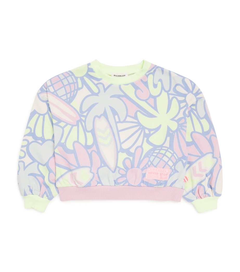 Billieblush cotton floral print children's sweatshirt 2-12 years - British product