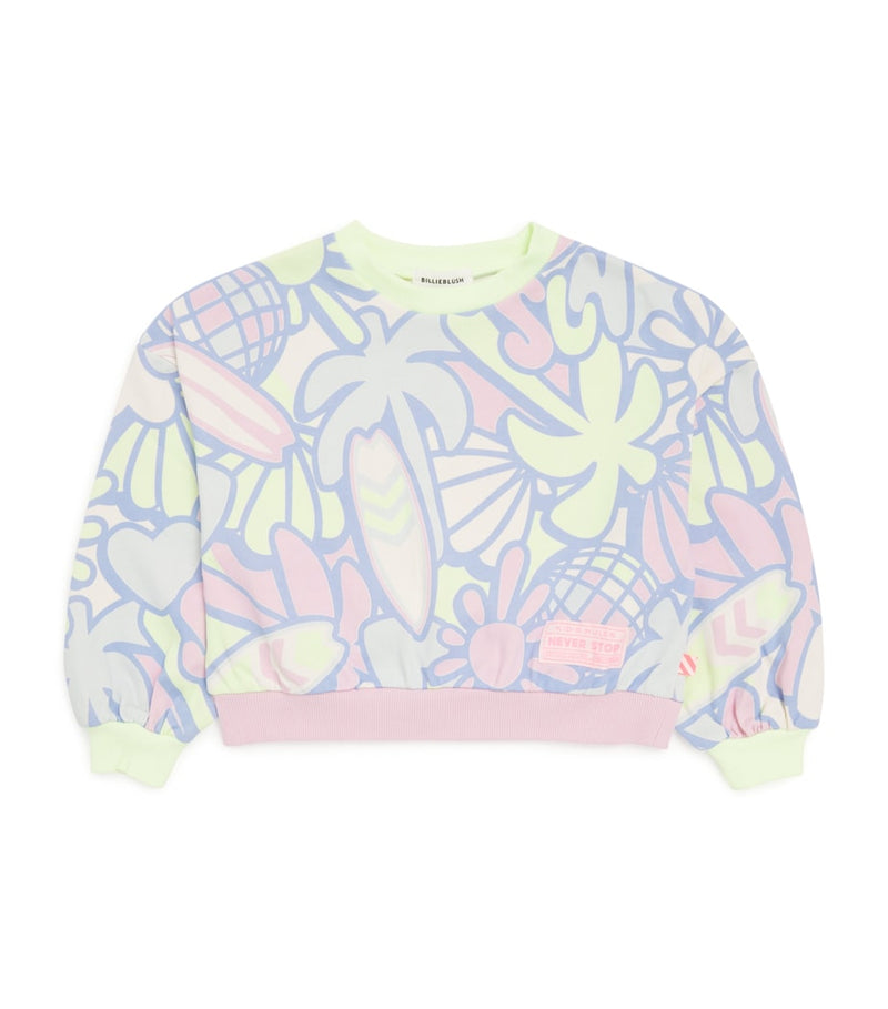 Billieblush cotton floral print children's sweatshirt 2-12 years - British product