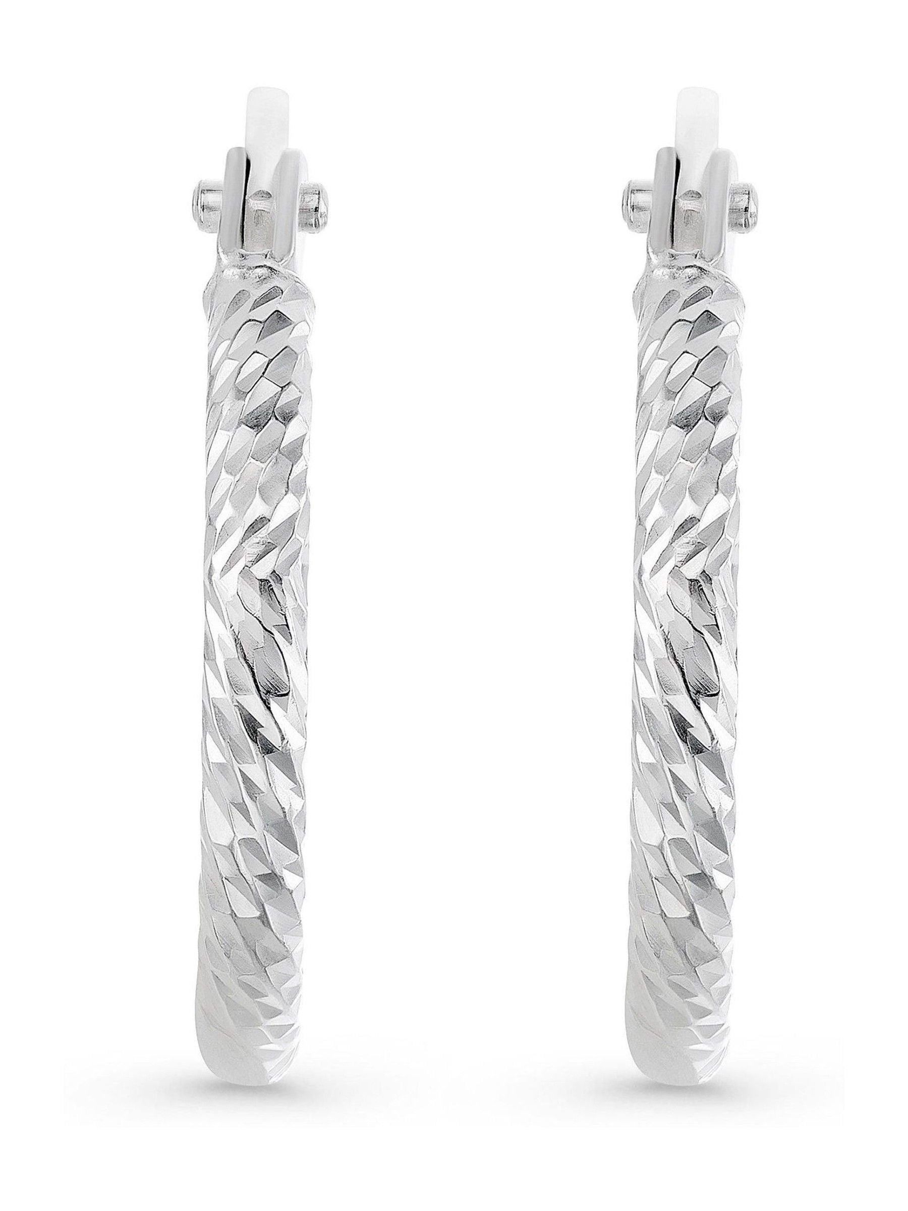 Sterling silver hoop earrings 12mm (British brand)
