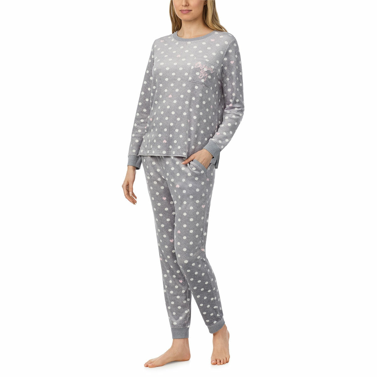Jane & Bleecker women's silky plush pyjama set, UK version