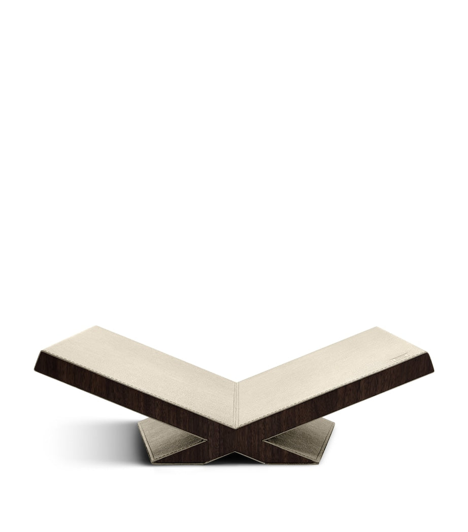 Assouline Walnut-Leather Classic Culture Bookstand