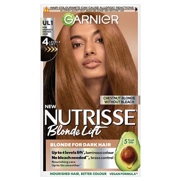 Garnier Nutrisse BlondeLift Chestnut Blonde permanent hair dye, UK version