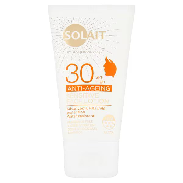 Solait Sensitive Face Sun Cream SPF30 50ml (British brand)
