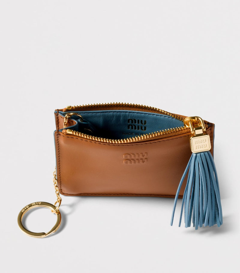 Miu Miu calfskin tassel card holder, imported from the UK