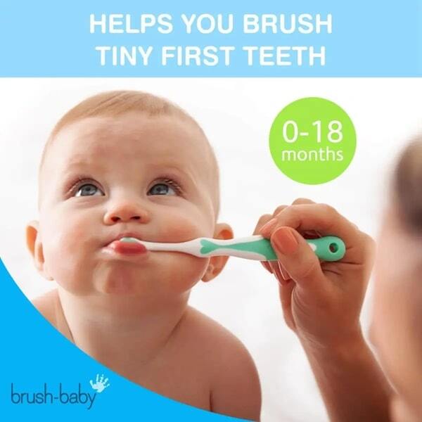 Brush Baby FirstBrush Baby Toothbrush Teal 2 Pack - British product